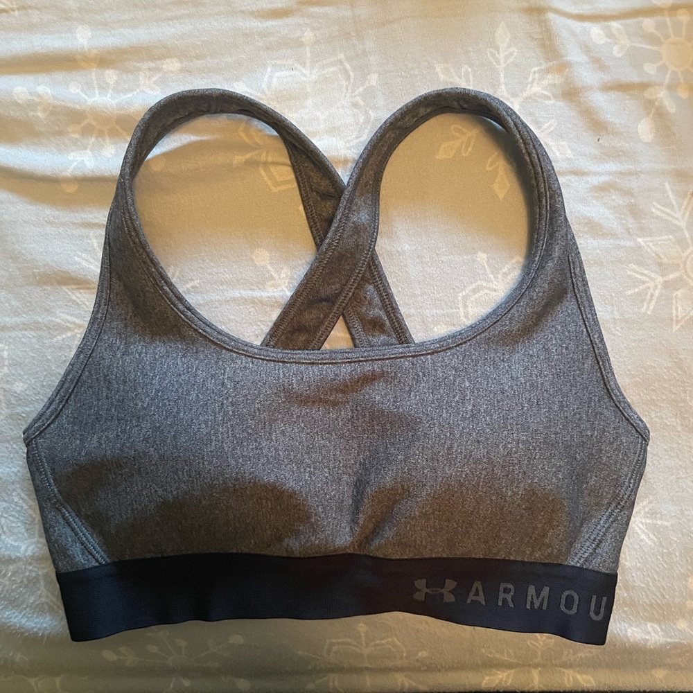 Under armour gray sports bra